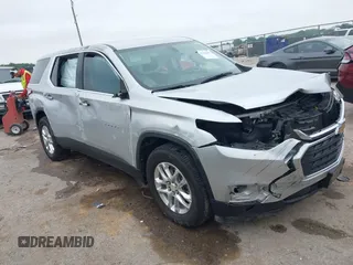 2021 Chevrolet Traverse LS z VIN 1GNERFKW1MJ254095, wystawiony jako IAAI lot #42336687 z przebiegiem Nie podano mil oraz . Historia ofert i sprzedaży dostępna na DreamBid. Obrazek 1.