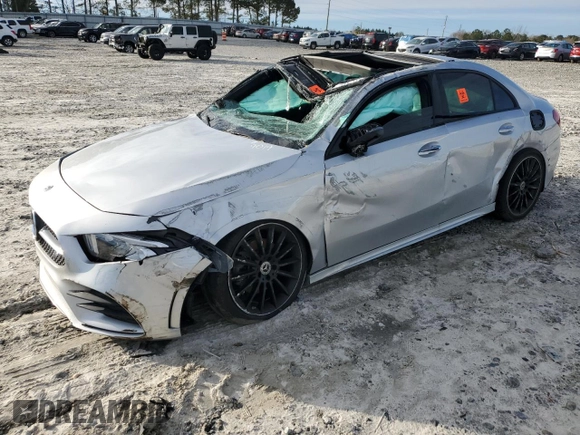 2021 Mercedes-Benz A 220 with VIN W1K3G4EB9MJ259019, listed as a Copart auction lot 47981625 with 59,870 mi miles and Salvage Title. Bid and sale history available at DreamBid. Image 1.