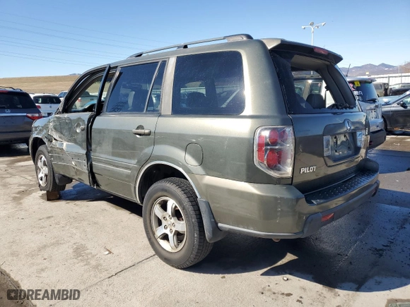 2006 Honda Pilot EX-L with VIN 5FNYF28516B047058, listed as a Copart auction lot 47666375 with 166,349 mi miles and Salvage Title. Bid and sale history available at carsss.com. Image 2.