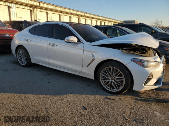 2021 Genesis G70 2.0T with VIN KMTG34LA0MU070275, listed as a Copart auction lot 74700153 with 42,441 mi miles. Bid and sale history available at carsss.com. Image 4.