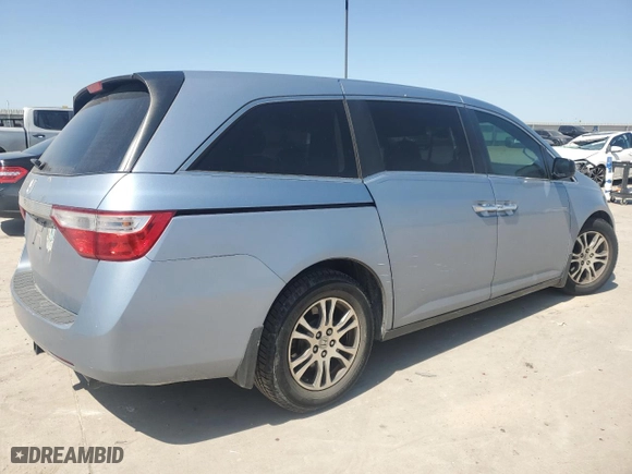 2013 Honda Odyssey EX-L with VIN 5FNRL5H63DB012106, listed as a Copart auction lot 52710755 with 69,674 mi miles and Salvage Title. Bid and sale history available at carsss.com. Image 3.