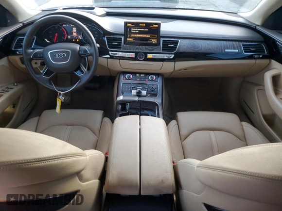 2015 Audi A8 L 4.0T with VIN WAU32AFD9FN032185, listed as a Copart auction lot 82922154 with 44,766 mi miles and Salvage Title. Bid and sale history available at carsss.com. Image 8.