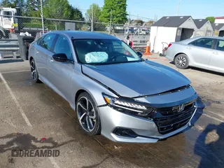 2021 Honda Accord Sport SE z VIN 1HGCV1F48MA049169, wystawiony jako IAAI lot #41995518 z przebiegiem 15 980 mil mil oraz . Historia ofert i sprzedaży dostępna na DreamBid. Obrazek 1.