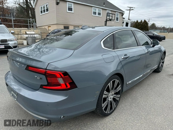 2021 Volvo S90 Inscription with VIN LVYA22ML6MP196577, listed as a Copart auction lot 45807534 with 52,763 mi miles. Bid and sale history available at carsss.com. Image 3.