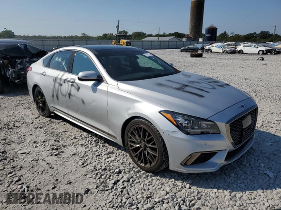 2019 Genesis G80 3.8L with VIN KMTFN4JE8KU322962, listed as a Copart auction lot 75185754 with 88,469 mi miles and Salvage Title. Bid and sale history available at carsss.com. Image 4.