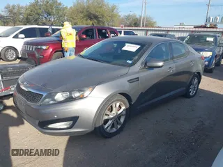 2013 Kia Optima EX with VIN 5XXGN4A75DG258716, listed as a IAAI auction lot 41815091 with 178,589 mi miles. Bid and sale history available at carsss.com. Image 2.