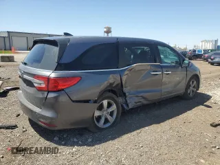 2019 Honda Odyssey EX with VIN 5FNRL6H50KB040732, listed as a Copart auction lot 57309715 with 109,399 mi miles and Salvage title. Bid and sale history available at DreamBid. Image 3.