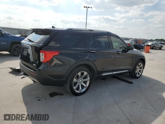 2020 Ford Explorer Platinum with VIN 1FM5K8HC1LGA26482, listed as a Copart auction lot 53667005 with 32,030 mi miles and Salvage title. Bid and sale history available at DreamBid. Image 3.