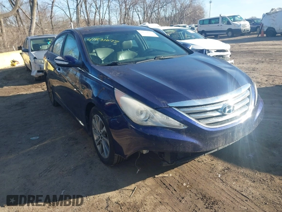 2014 Hyundai Sonata SE with VIN 5NPEC4AC6EH839254, listed as a IAAI auction lot 41531077 with 190,000 mi miles and . Bid and sale history available at DreamBid. Image 1.