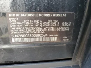 2013 BMW X5 xDrive35d z VIN 5UXZW0C58D0B92594, wystawiony jako Copart lot #49409865 z przebiegiem 141 760 mil mil oraz Szkoda całkowita • Salvage title. Historia ofert i sprzedaży dostępna na DreamBid. Obrazek 15.