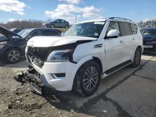 2023 Nissan Armada SL with VIN JN8AY2BD8P9693953, listed as a Copart auction lot 45146235 with 18,049 mi miles and Salvage Title. Bid and sale history available at carsss.com. Image 1.