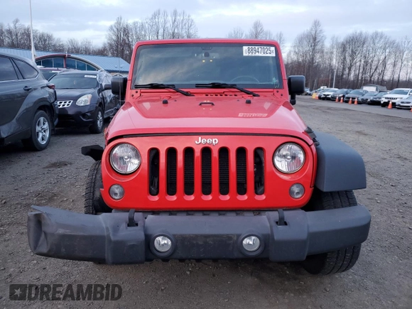 2015 Jeep Wrangler Willys Wheeler with VIN 1C4AJWAG9FL543998, listed as a Copart auction lot 88947025 with 142,433 mi miles and Salvage title. Bid and sale history available at DreamBid. Image 5.