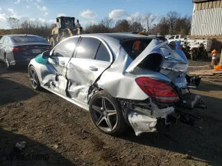2015 Mercedes-Benz C-Class C 300 Luxury with VIN 55SWF4KBXFU065252, listed as a Copart auction lot 77635084 with 52,297 mi miles and Salvage Title. Bid and sale history available at carsss.com. Image 2.
