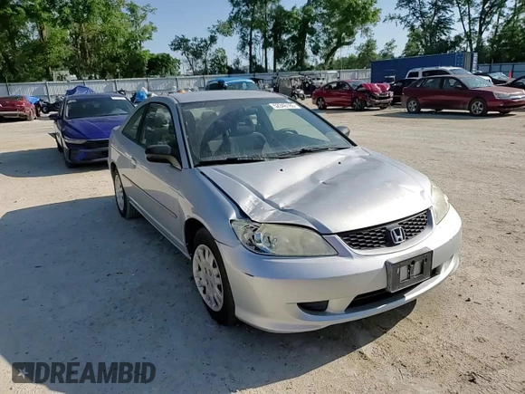 2005 Honda Civic Cpe LX with VIN 1HGEM22535L020118, listed as a Copart auction lot 52346185 with 148,777 mi miles and Salvage Title. Bid and sale history available at carsss.com. Image 10.