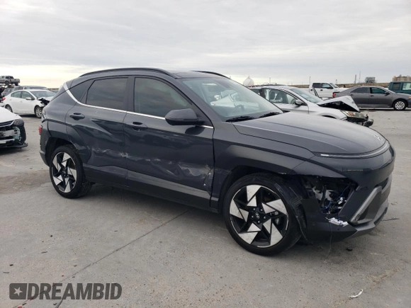2024 Hyundai Kona Limited with VIN KM8HECA31RU066685, listed as a Copart auction lot 46361145 with 37,334 mi miles and Salvage Title. Bid and sale history available at carsss.com. Image 4.