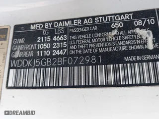 2011 Mercedes-Benz E-Class E 350 with VIN WDDKJ5GB2BF072981, listed as a IAAI auction lot 40683703 with 192,421 mi miles. Bid and sale history available at carsss.com. Image 9.