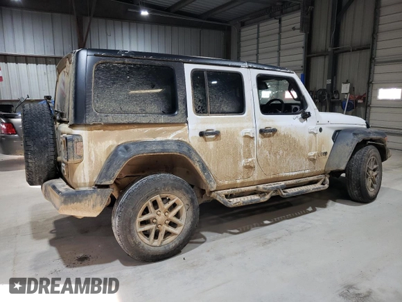 2024 Jeep Wrangler Sport with VIN 1C4PJXKNXRW233990, listed as a Copart auction lot 44586675 with 16,302 mi miles and Salvage title. Bid and sale history available at DreamBid. Image 3.