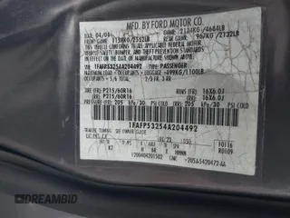 2004 Ford Taurus SE with VIN 1FAFP53254A204492, listed as a IAAI auction lot 41543153 with 70,395 mi miles and . Bid and sale history available at DreamBid. Image 9.