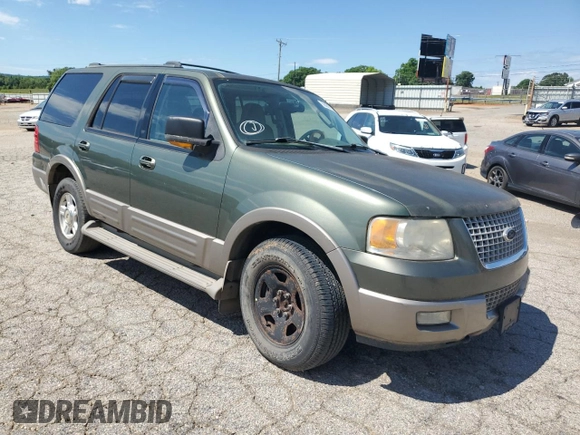 2003 Ford Expedition Eddie Bauer with VIN 1FMFU18L63LB98438, listed as a Copart auction lot 56008735 with 157,743 mi miles and Salvage title. Bid and sale history available at DreamBid. Image 4.