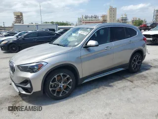2021 BMW X1 sDrive28i with VIN WBXJG7C08M5S33866, listed as a Copart auction lot 54729715 with Not Provided miles and Salvage Title. Bid and sale history available at carsss.com. Image 1.