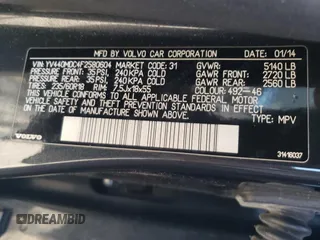 2015 Volvo XC60 T5 Drive-E Premier Plus with VIN YV440MDC4F2580604, listed as a Copart auction lot 73944294 with 167,173 mi miles and Salvage Title. Bid and sale history available at carsss.com. Image 13.