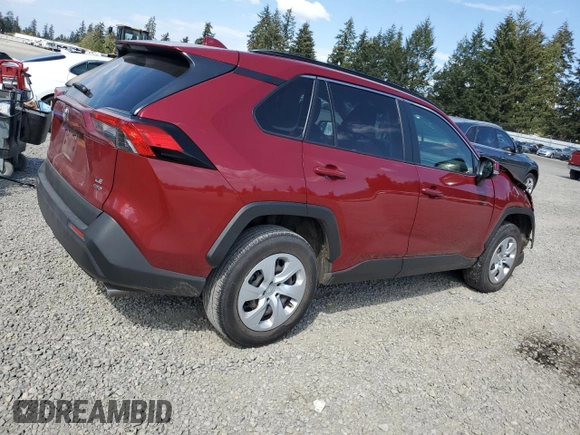 2019 Toyota RAV4 LE with VIN JTMG1RFV4KJ016086, listed as a Copart auction lot 55631155 with 60,604 mi miles and Salvage Title. Bid and sale history available at DreamBid. Image 3.