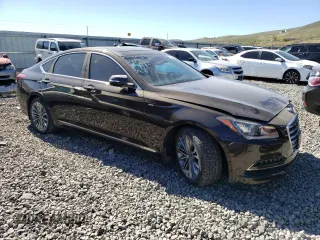 2015 Hyundai Genesis 3.8L with VIN KMHGN4JE6FU073937, listed as a Copart auction lot 55221414 with 51,771 mi miles and Salvage Title. Bid and sale history available at carsss.com. Image 4.