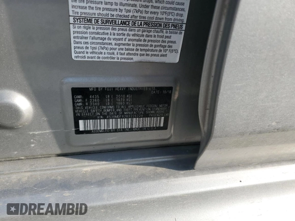 2011 Subaru Legacy Premium z VIN 4S3BMBF62B3226224, wystawiony jako Copart lot #44146705 z przebiegiem 116 888 mil mil oraz Szkoda całkowita • Salvage title. Historia ofert i sprzedaży dostępna na DreamBid. Obrazek 12.