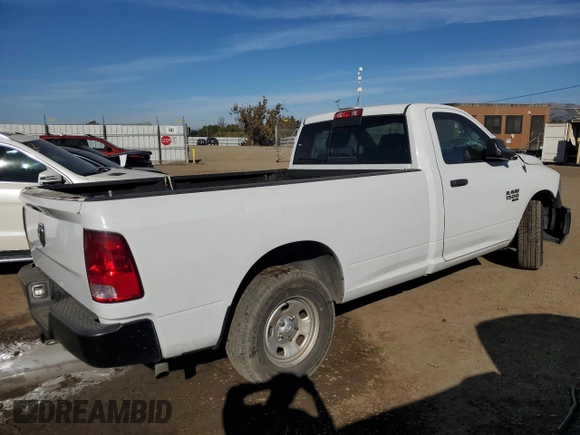 2021 Ram 1500 Tradesman with VIN 3C6JR6DG5MG663495, listed as a Copart auction lot 84513314 with 74,782 mi miles and Salvage title. Bid and sale history available at DreamBid. Image 3.
