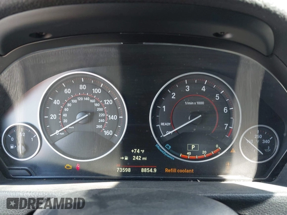 2019 BMW 4 Series 430i with VIN WBA4J1C54KBM18190, listed as a IAAI auction lot 42012759 with 73,598 mi miles. Bid and sale history available at carsss.com. Image 7.