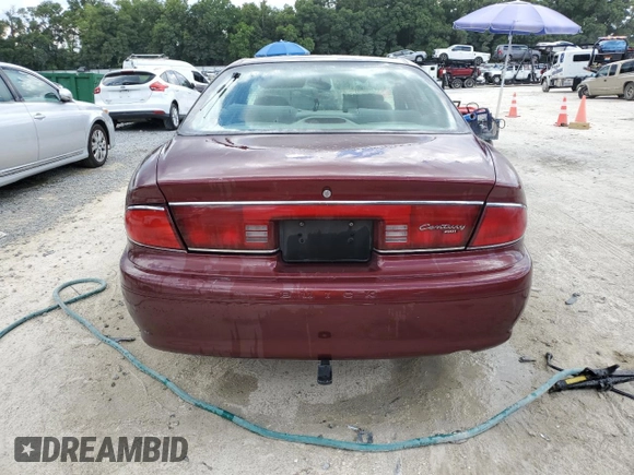 2001 Buick Century Custom with VIN 2G4WS52JX11150660, listed as a Copart auction lot 59237234 with 107,908 mi miles and Salvage Title. Bid and sale history available at carsss.com. Image 6.