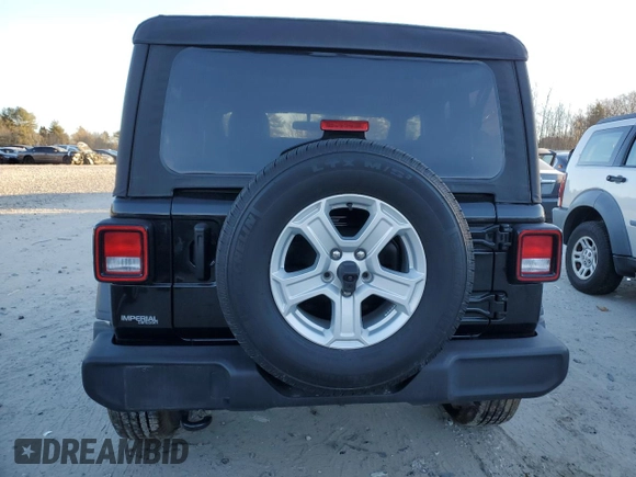2022 Jeep Wrangler Sport with VIN 1C4HJXAGXNW201493, listed as a Copart auction lot 86424294 with 31,543 mi miles and Salvage Title. Bid and sale history available at DreamBid. Image 6.