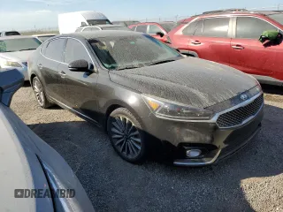 2017 Kia Cadenza Premium with VIN KNALB4J17H5073187, listed as a Copart auction lot 76198994 with 102,049 mi miles and Salvage Title. Bid and sale history available at carsss.com. Image 4.