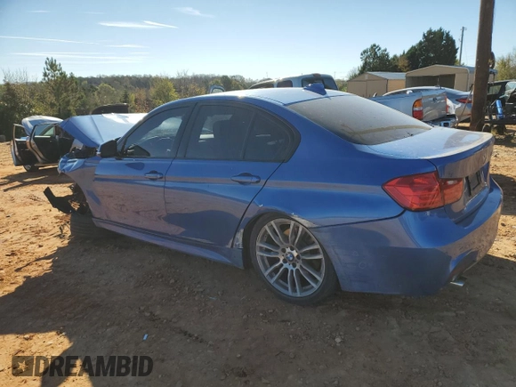 2014 BMW 3 Series 335i with VIN WBA3A9C51EF477933, listed as a Copart auction lot 80443554 with 53,927 mi miles and Salvage Title. Bid and sale history available at carsss.com. Image 2.