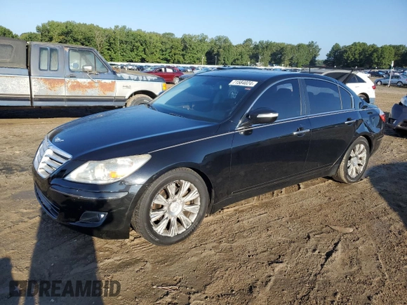 2009 Hyundai Genesis with VIN KMHGC46E09U054187, listed as a Copart auction lot 71584024 with 325,244 mi miles and Salvage Title. Bid and sale history available at carsss.com. Image 1.