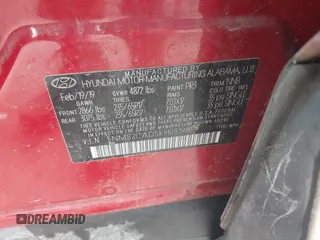2019 Hyundai Santa Fe SE with VIN 5NMS2CAD5KH091985, listed as a IAAI auction lot 41471160 with 120,951 mi miles. Bid and sale history available at carsss.com. Image 9.