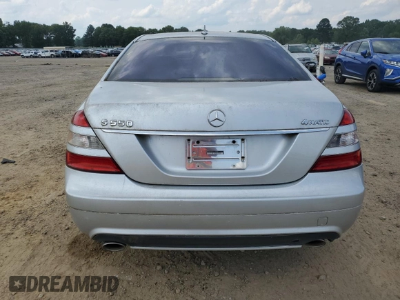 2007 Mercedes-Benz S 550 with VIN WDDNG86X27A107226, listed as a Copart auction lot 59608525 with Not provided miles and Clean title. Bid and sale history available at DreamBid. Image 6.