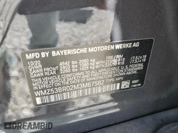 2021 MINI Countryman Cooper S with VIN WMZ53BR02M3M67582, listed as a Copart auction lot 76786484 with 44,736 mi miles and Salvage Title. Bid and sale history available at carsss.com. Image 14.