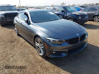2018 BMW 4 Series 430i with VIN WBA4J1C51JBM11454, listed as a IAAI auction lot 41420561 with 60,478 mi miles and . Bid and sale history available at carsss.com. Image 1.