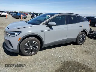 2021 Volkswagen ID.4 Pro S with VIN WVGGNPE2XMP057818, listed as a Copart auction lot 50104465 with 22,296 mi miles and Salvage Title. Bid and sale history available at carsss.com. Image 1.