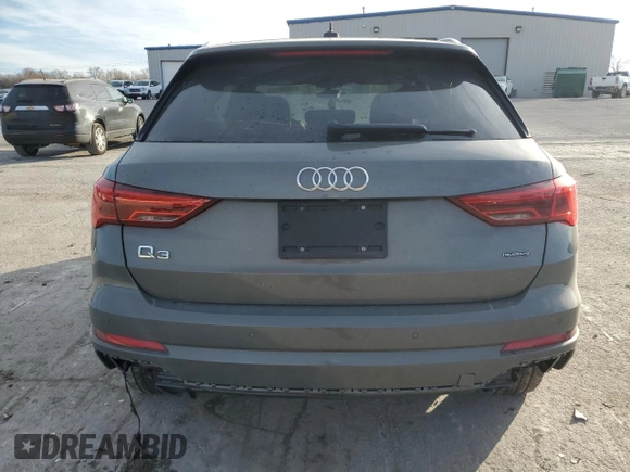 2019 Audi Q3 S line Premium Plus with VIN WA1EECF36K1070457, listed as a Copart auction lot 85830154 with 53,075 mi miles and Salvage Title. Bid and sale history available at carsss.com. Image 6.