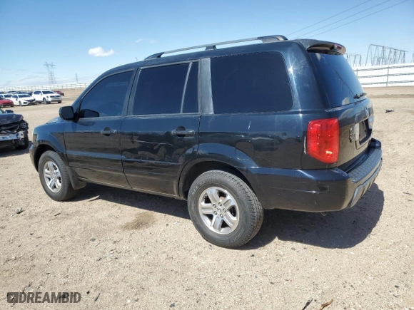 2005 Honda Pilot EX-L with NAVI with VIN 2HKYF18785H556947, listed as a Copart auction lot 48968035 with 146,847 mi miles and Salvage Title. Bid and sale history available at carsss.com. Image 2.