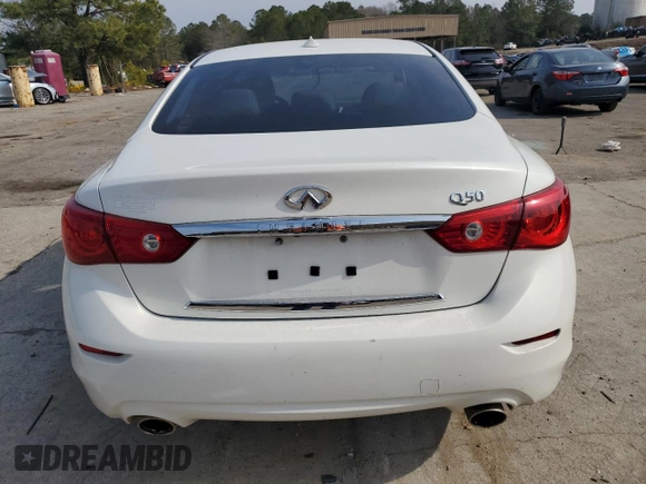 2015 Infiniti Q50 Premium with VIN JN1BV7AP5FM338254, listed as a Copart auction lot 43929335 with 119,056 mi miles and Salvage title. Bid and sale history available at DreamBid. Image 6.