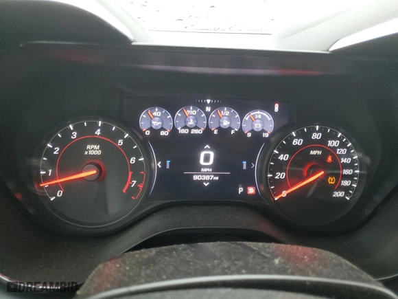 2019 Chevrolet Camaro 2SS with VIN 1G1FH1R74K0139696, listed as a Copart auction lot 52963955 with 90,387 mi miles and Salvage Title. Bid and sale history available at carsss.com. Image 9.