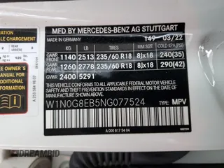2022 Mercedes-Benz GLC 300 with VIN W1N0G8EB5NG077524, listed as a Copart auction lot 88498905 with 18,099 mi miles and Salvage title. Bid and sale history available at DreamBid. Image 14.