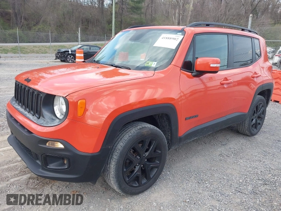 2017 Jeep Renegade Latitude with VIN ZACCJBBBXHPE65153, listed as a IAAI auction lot 41888902 with 97,221 mi miles. Bid and sale history available at carsss.com. Image 17.