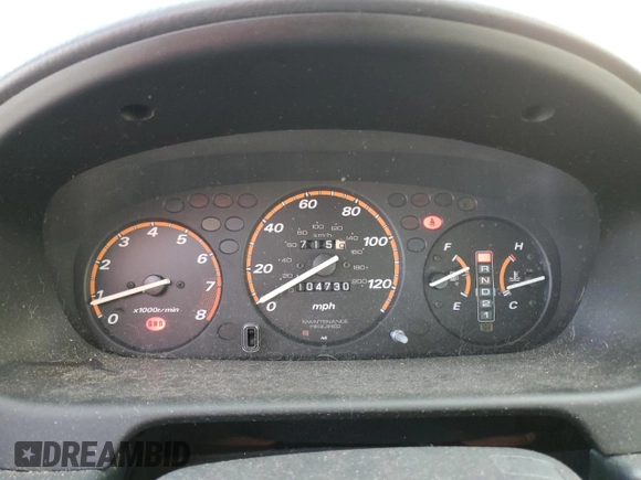1999 Honda CR-V LX with VIN JHLRD2844XC016583, listed as a Copart auction lot 73747274 with 104,730 mi miles and Salvage Title. Bid and sale history available at carsss.com. Image 9.