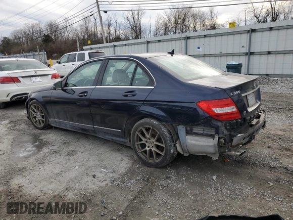 2013 Mercedes-Benz C 300 Sport with VIN WDDGF8AB4DR265099, listed as a Copart auction lot 45121485 with 121,111 mi miles and Salvage Title. Bid and sale history available at DreamBid. Image 2.