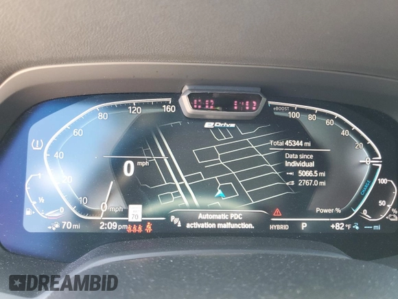2022 BMW X5 xDrive45e with VIN 5UXTA6C01N9J18858, listed as a Copart auction lot 52768505 with 45,344 mi miles and Non Repairable. Bid and sale history available at DreamBid. Image 9.