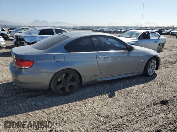 2007 BMW 3 Series 335i with VIN WBAWB73567P036763, listed as a Copart auction lot 45509345 with 196,588 mi miles and Salvage Title. Bid and sale history available at carsss.com. Image 3.